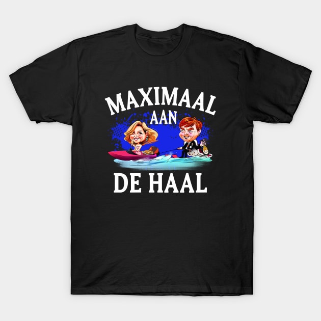 Dutch T-Shirt Willem Alexander & Maxima Funny Cartoon Dutch Text Tee Netherlands Royal Family T Shirt Holland Orange Top Kings Day Outfit T-Shirt by PARTYDUTCH